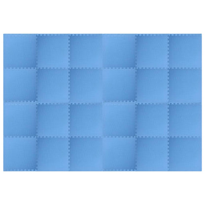 Bodenmatten 24 Stk. 8,64 m² EVA-Schaumstoff Blau