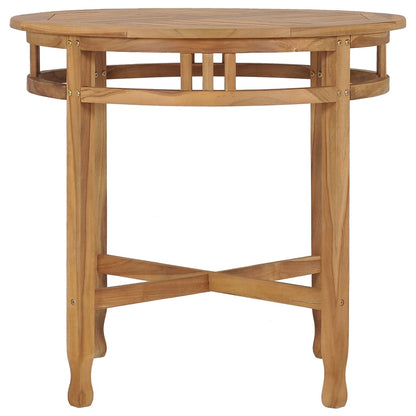 vidaXL 3-tlg. Garten-Essgruppe mit Sitzpolstern Teak Massivholz