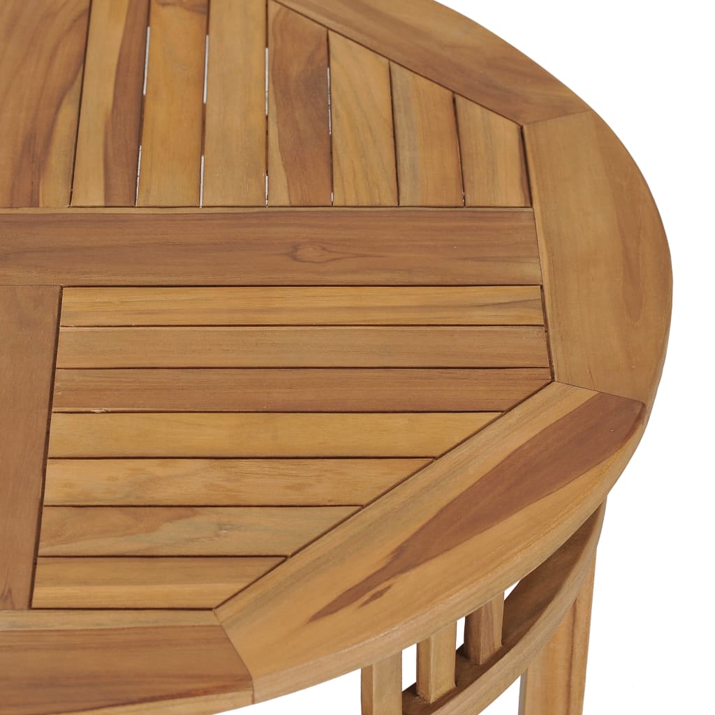 vidaXL 3-tlg. Garten-Essgruppe mit Sitzpolstern Teak Massivholz