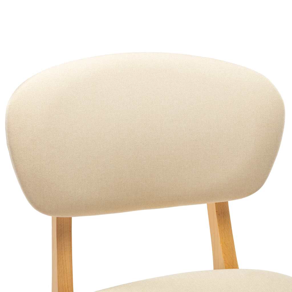 vidaXL Barhocker 2 Stk. Creme Stoff