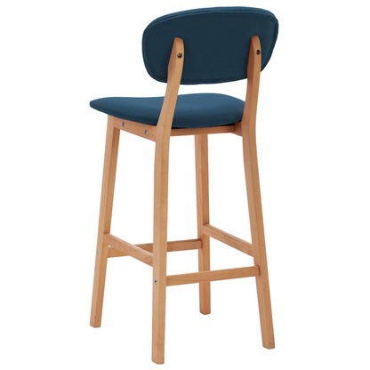 vidaXL Barhocker 2 Stk. Blau Stoff
