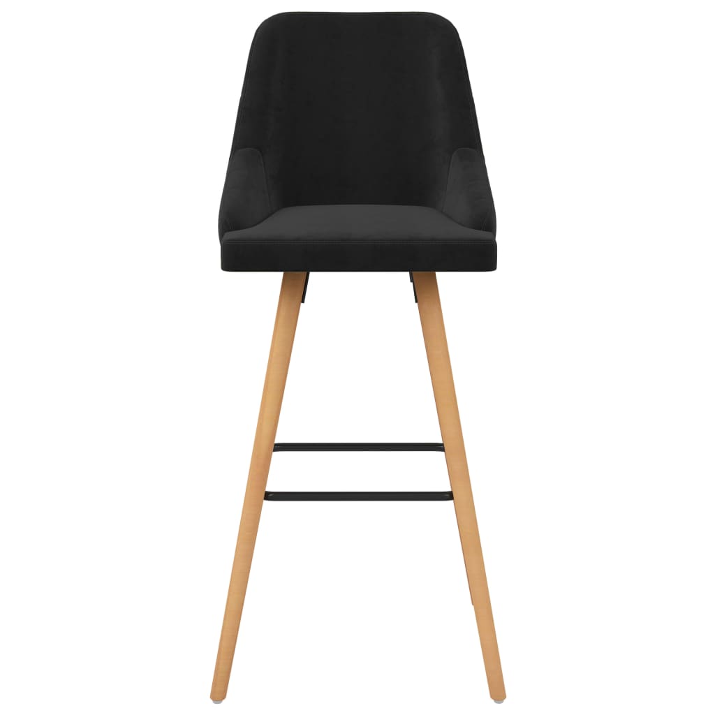 vidaXL Barhocker 2 Stk. Schwarz Samt