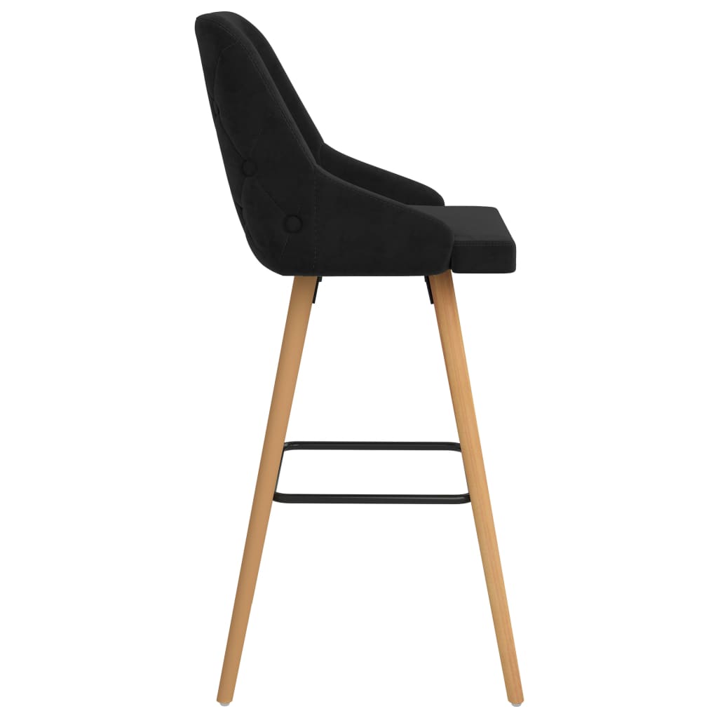 vidaXL Barhocker 2 Stk. Schwarz Samt