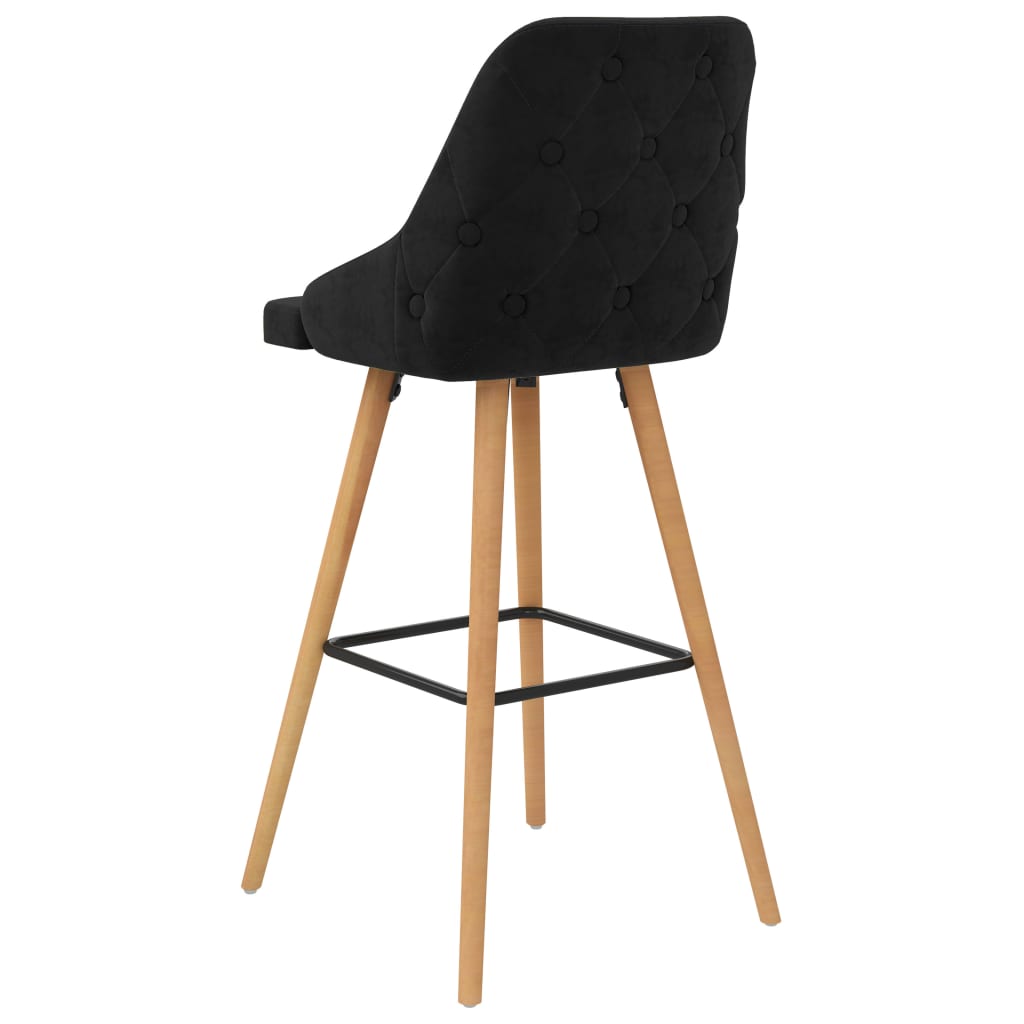vidaXL Barhocker 2 Stk. Schwarz Samt