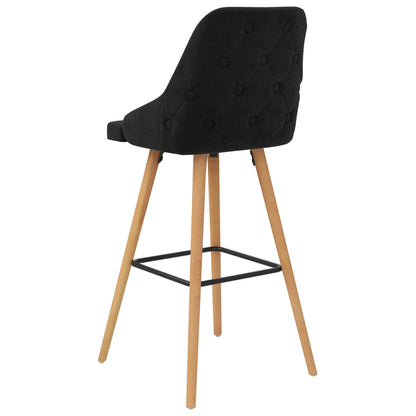 vidaXL Barhocker 2 Stk. Schwarz Samt