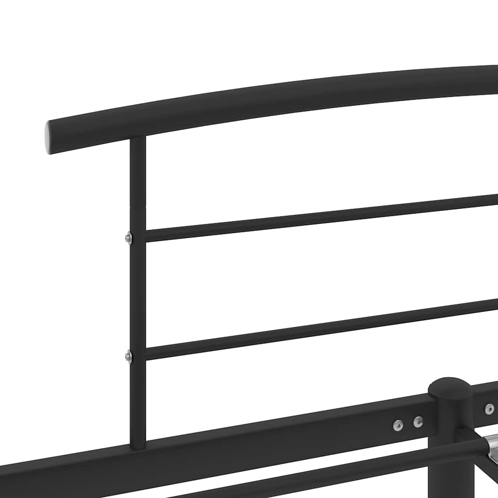 vidaXL Bettgestell Schwarz Metall 120x200 cm