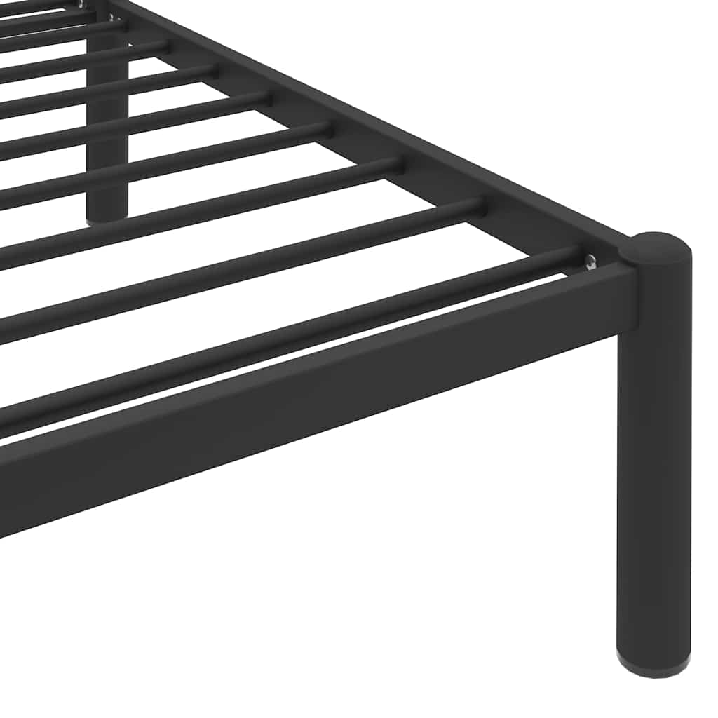 vidaXL Bettgestell Schwarz Metall 120x200 cm