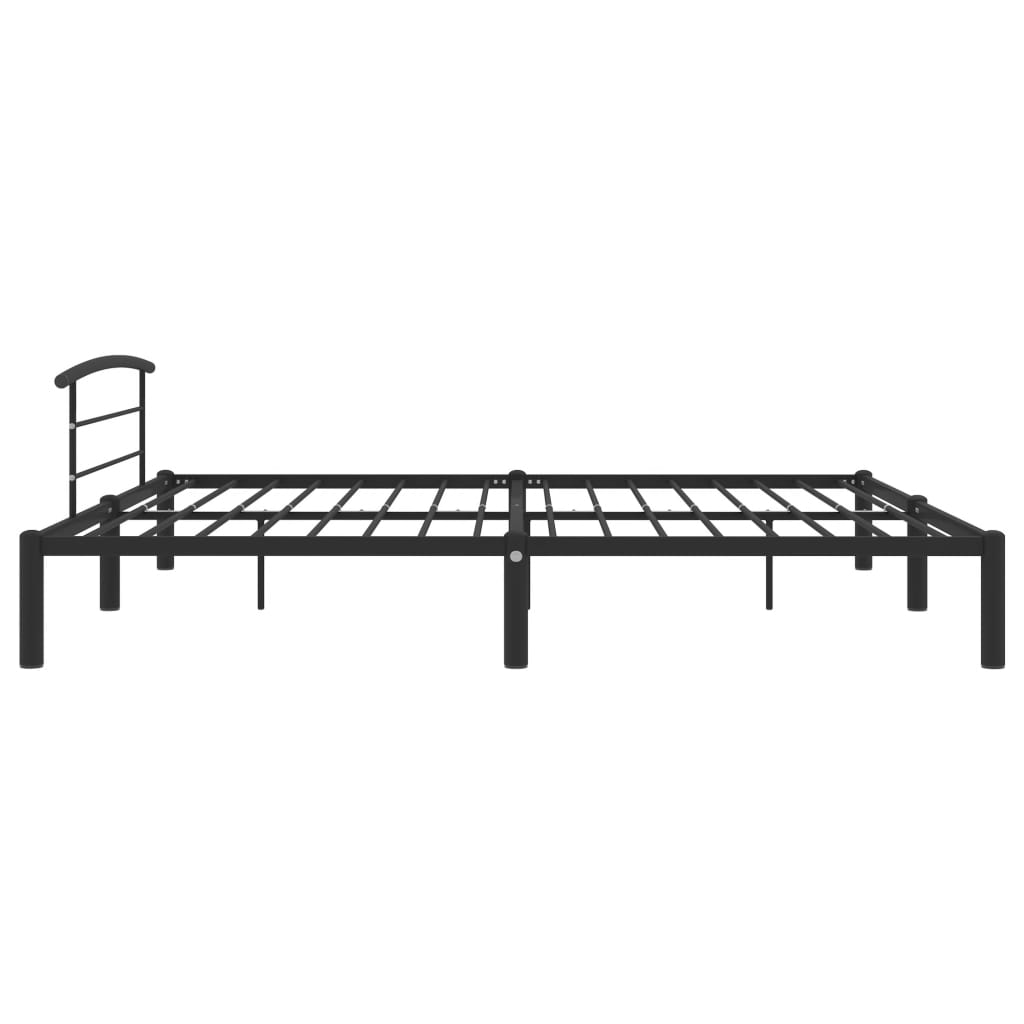 vidaXL Bettgestell Schwarz Metall 180x200 cm