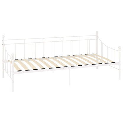 vidaXL Tagesbett-Rahmen Weiß Metall 90×200 cm