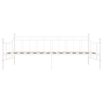 vidaXL Tagesbett-Rahmen Weiß Metall 90×200 cm