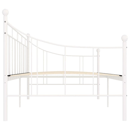 vidaXL Tagesbett-Rahmen Weiß Metall 90×200 cm