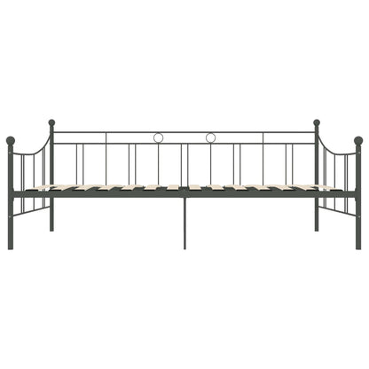 vidaXL Tagesbett-Rahmen Grau Metall 90×200 cm