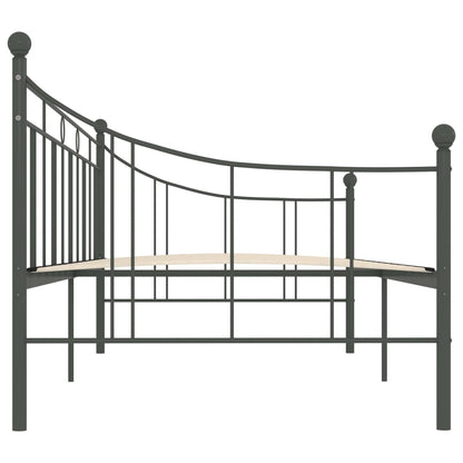 vidaXL Tagesbett-Rahmen Grau Metall 90×200 cm