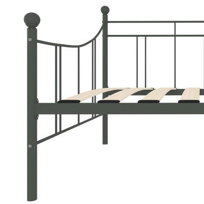 vidaXL Tagesbett-Rahmen Grau Metall 90×200 cm
