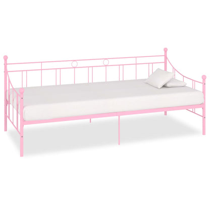vidaXL Tagesbett-Rahmen Rosa Metall 90×200 cm