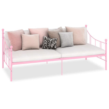 vidaXL Tagesbett-Rahmen Rosa Metall 90×200 cm