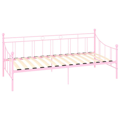 vidaXL Tagesbett-Rahmen Rosa Metall 90×200 cm