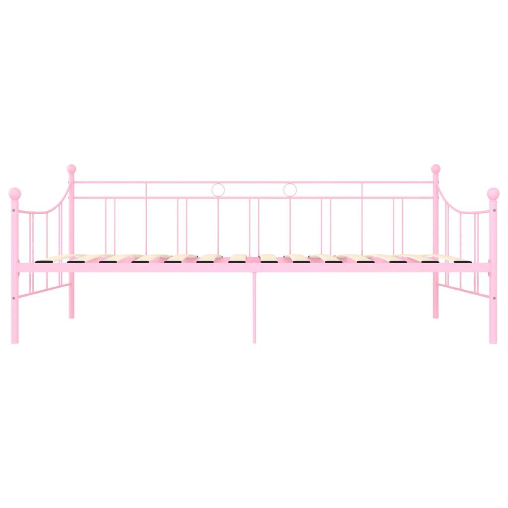 vidaXL Tagesbett-Rahmen Rosa Metall 90×200 cm
