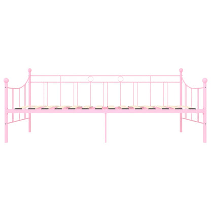 vidaXL Tagesbett-Rahmen Rosa Metall 90×200 cm