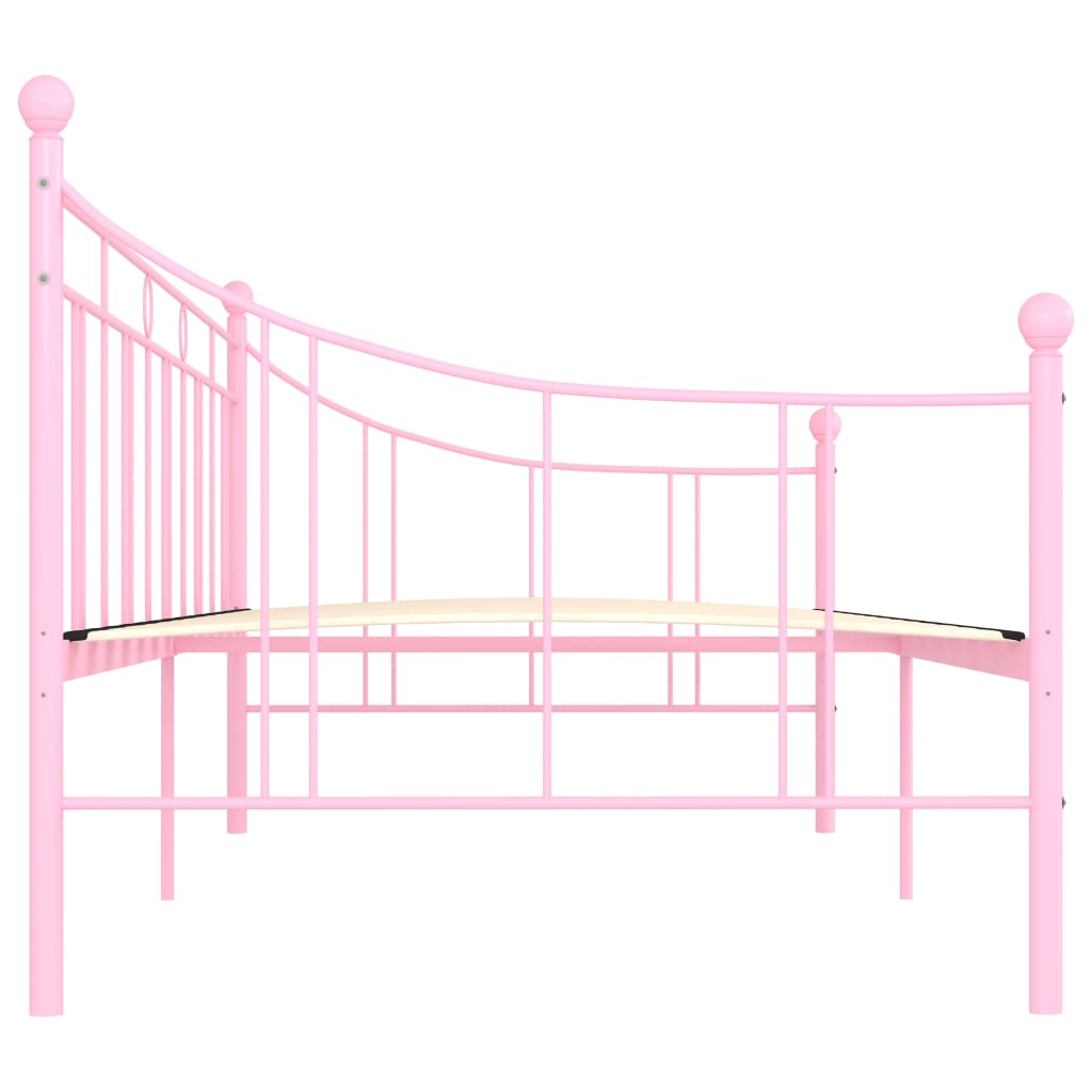 vidaXL Tagesbett-Rahmen Rosa Metall 90×200 cm