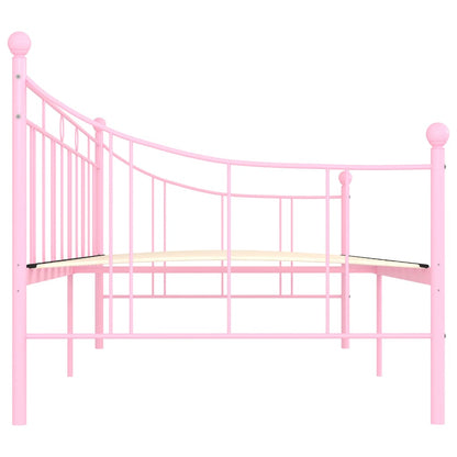 vidaXL Tagesbett-Rahmen Rosa Metall 90×200 cm