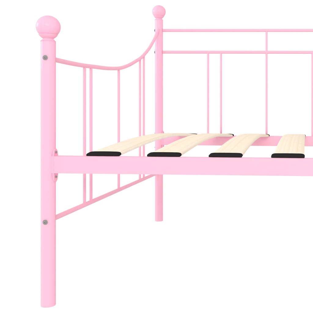 vidaXL Tagesbett-Rahmen Rosa Metall 90×200 cm