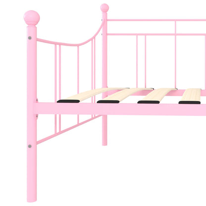 vidaXL Tagesbett-Rahmen Rosa Metall 90×200 cm