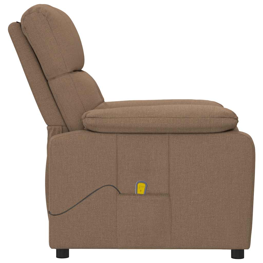vidaXL Massagesessel Braun Stoff