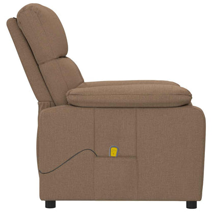 vidaXL Massagesessel Braun Stoff
