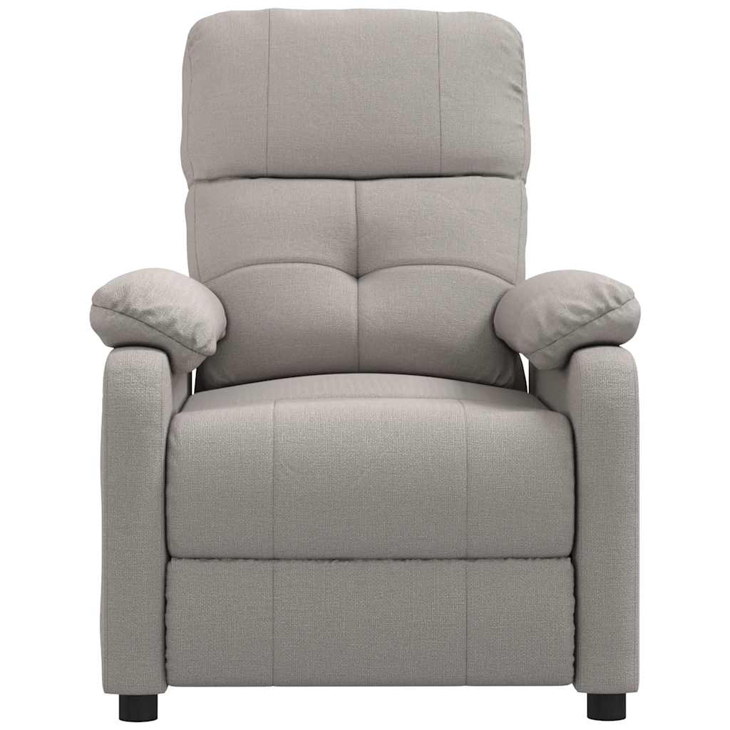 vidaXL Massagesessel Taupe Stoff