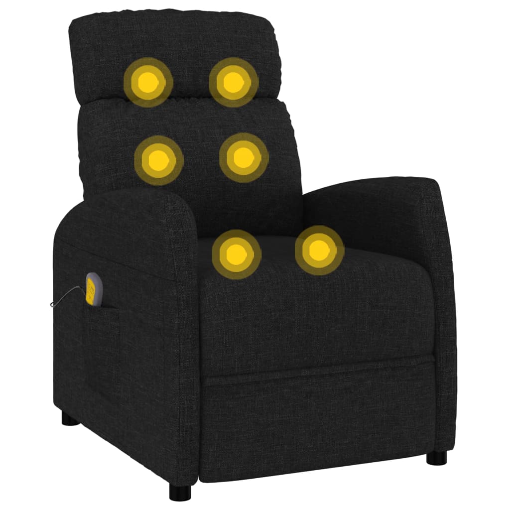 vidaXL Massagesessel Schwarz Stoff