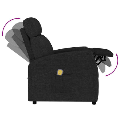 vidaXL Massagesessel Schwarz Stoff