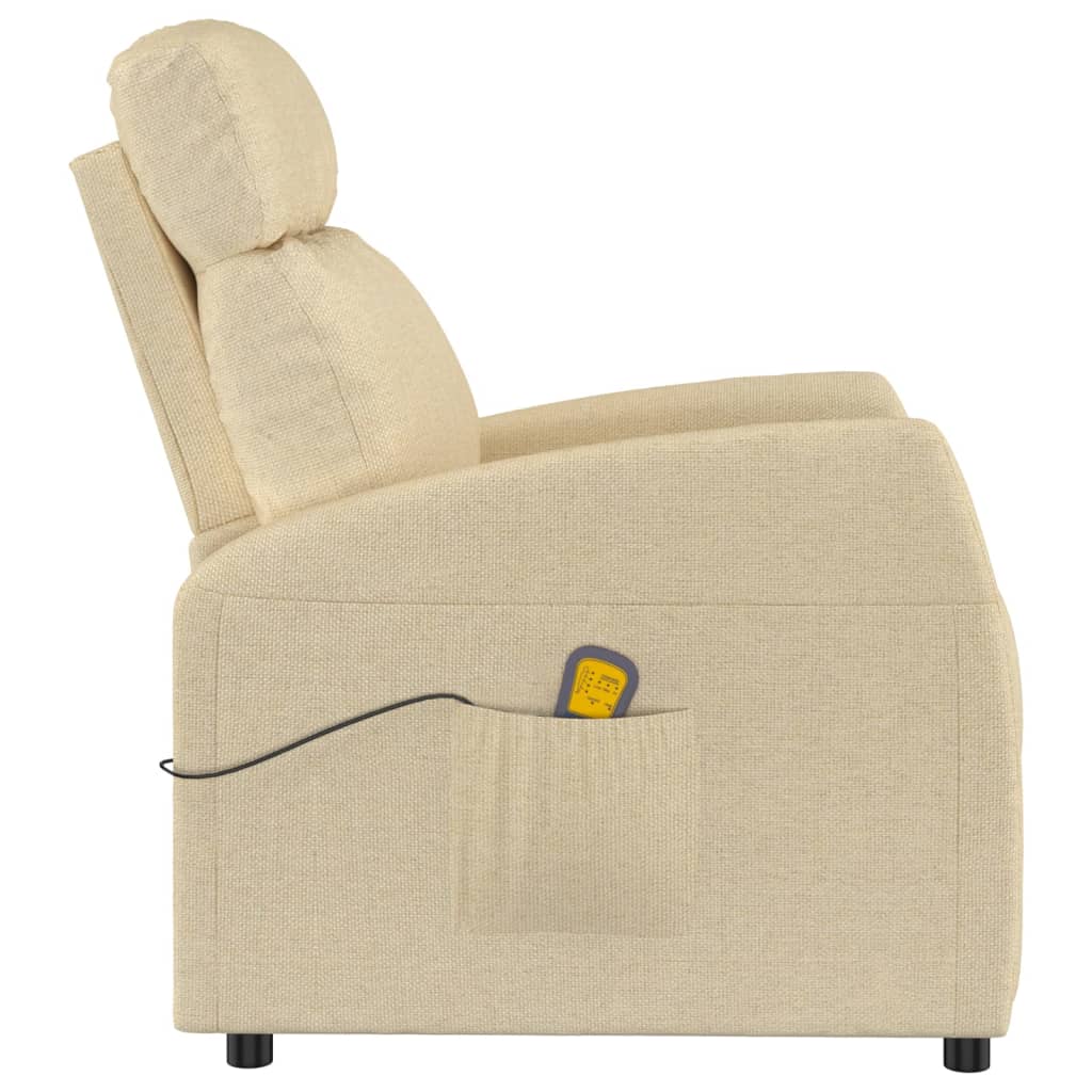 vidaXL Massagesessel Creme Stoff