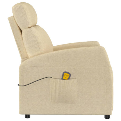 vidaXL Massagesessel Creme Stoff