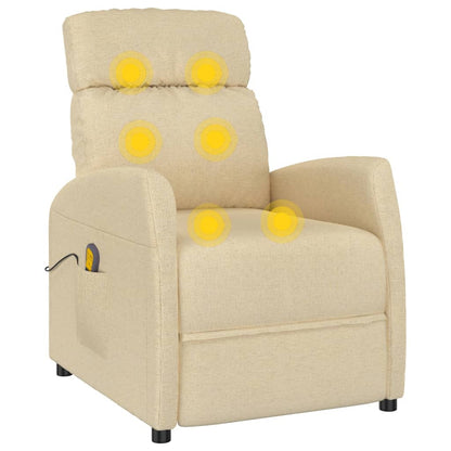 vidaXL Massagesessel Creme Stoff