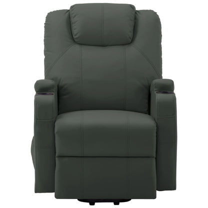 vidaXL Massagesessel mit Aufstehhilfe Anthrazit Kunstleder