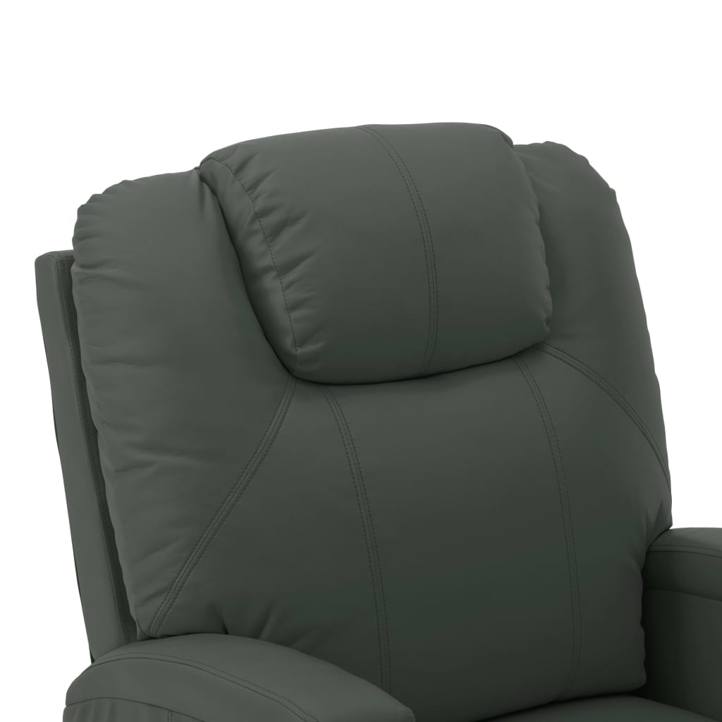vidaXL Massagesessel mit Aufstehhilfe Anthrazit Kunstleder