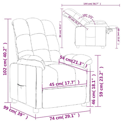 vidaXL Relaxsessel Braun Stoff