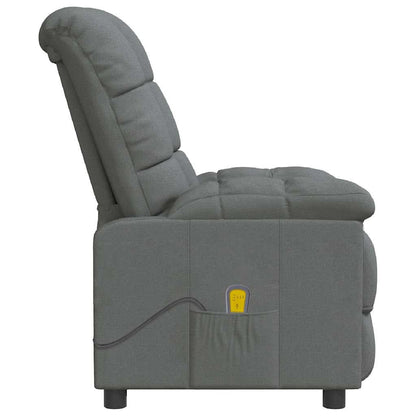vidaXL Massagesessel Dunkelgrau Stoff