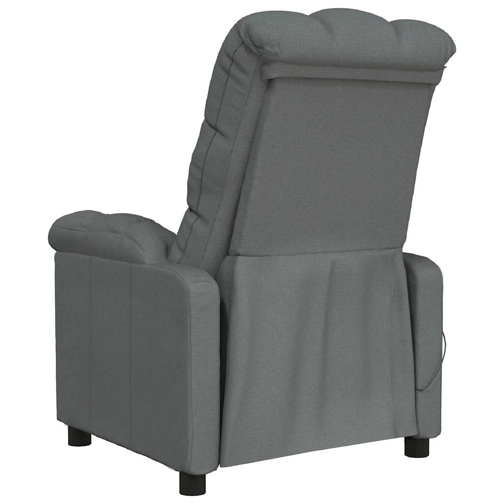 vidaXL Massagesessel Dunkelgrau Stoff