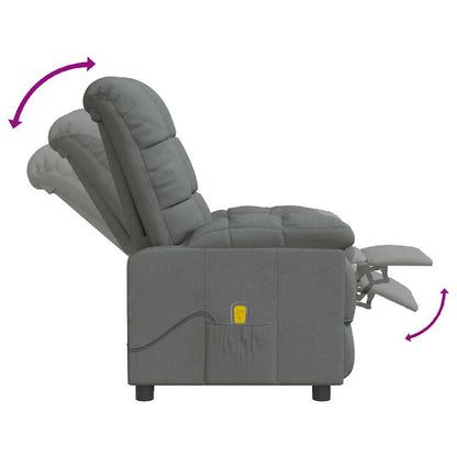 vidaXL Massagesessel Dunkelgrau Stoff