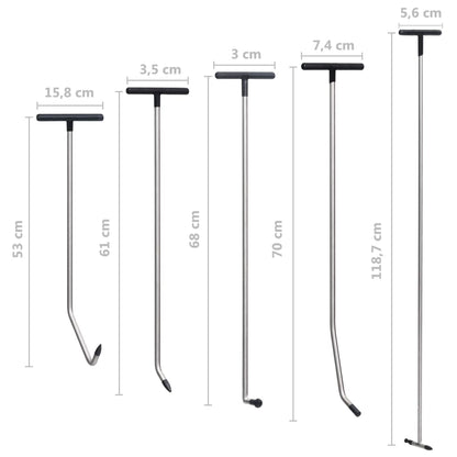 vidaXL Kit de réparation de carrosserie 5 pcs sans peinture, acier inoxydable