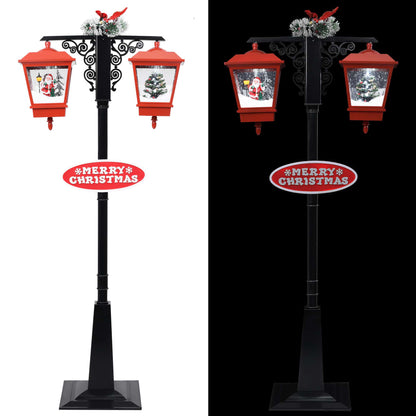 vidaXL Weihnachts-Straßenlampe mit Weihnachtsmann 81 x 40 x 188 cm PVC