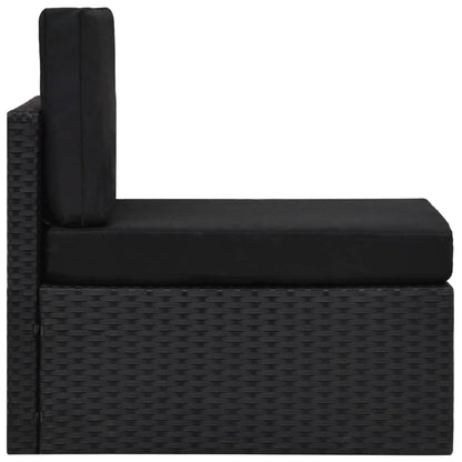 vidaXL 4-tlg. Garten-Lounge-Set Poly Rattan Schwarz