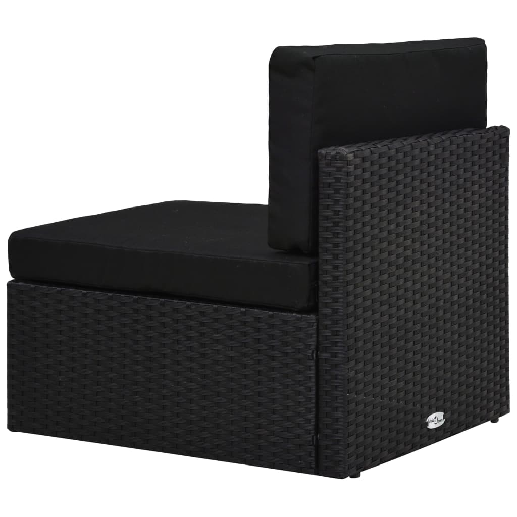 vidaXL 4-tlg. Garten-Lounge-Set Poly Rattan Schwarz