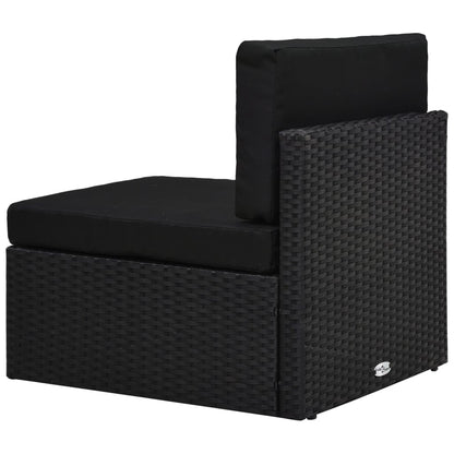 vidaXL 4-tlg. Garten-Lounge-Set Poly Rattan Schwarz