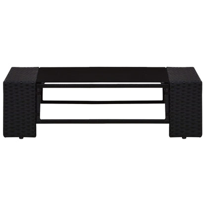 vidaXL 4-tlg. Garten-Lounge-Set Poly Rattan Schwarz