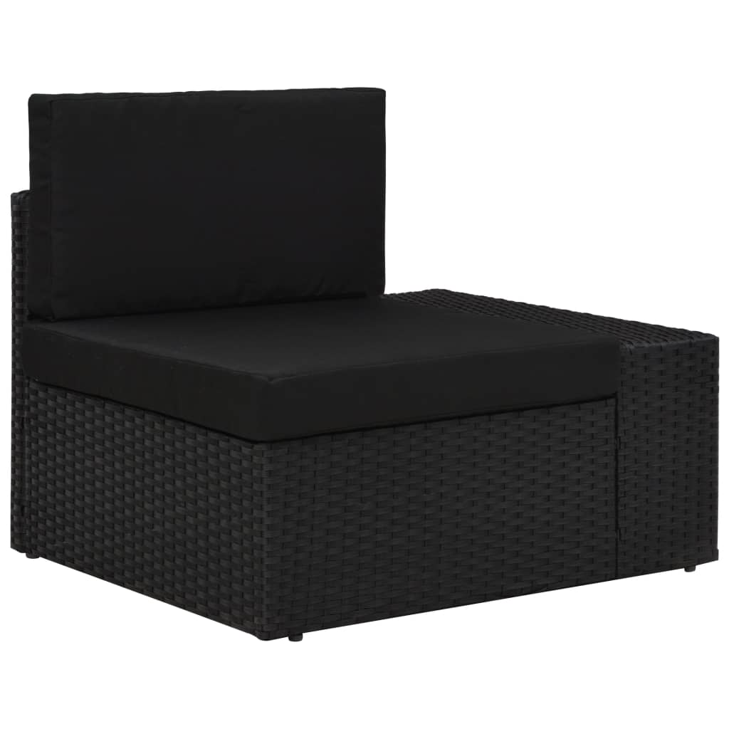 vidaXL 4-tlg. Garten-Lounge-Set Poly Rattan Schwarz