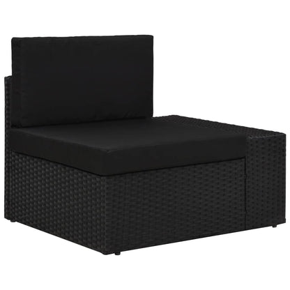 vidaXL 4-tlg. Garten-Lounge-Set Poly Rattan Schwarz