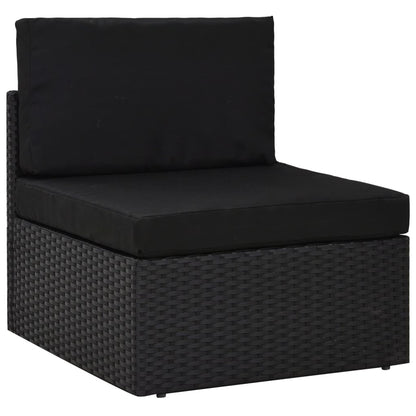 vidaXL 4-tlg. Garten-Lounge-Set Poly Rattan Schwarz